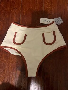 NWT Montce Oat Terracota Binded Polly Bikini Bottom Size Medium